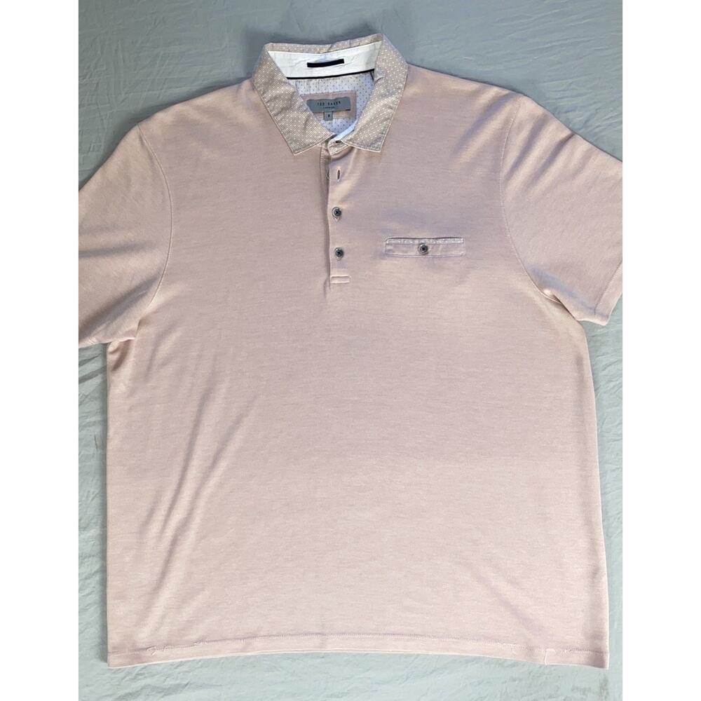 Ted Baker London Knit Pocket Polo Shirt. Desert Rose, Men's Size 6. EUC!!